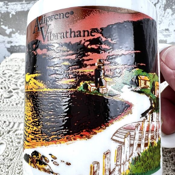 Adiprene Vibrathane Coffee‎ Mug Wondermugs Arlington VA Raised Sunset Scene 12oz - Picture 1 of 8